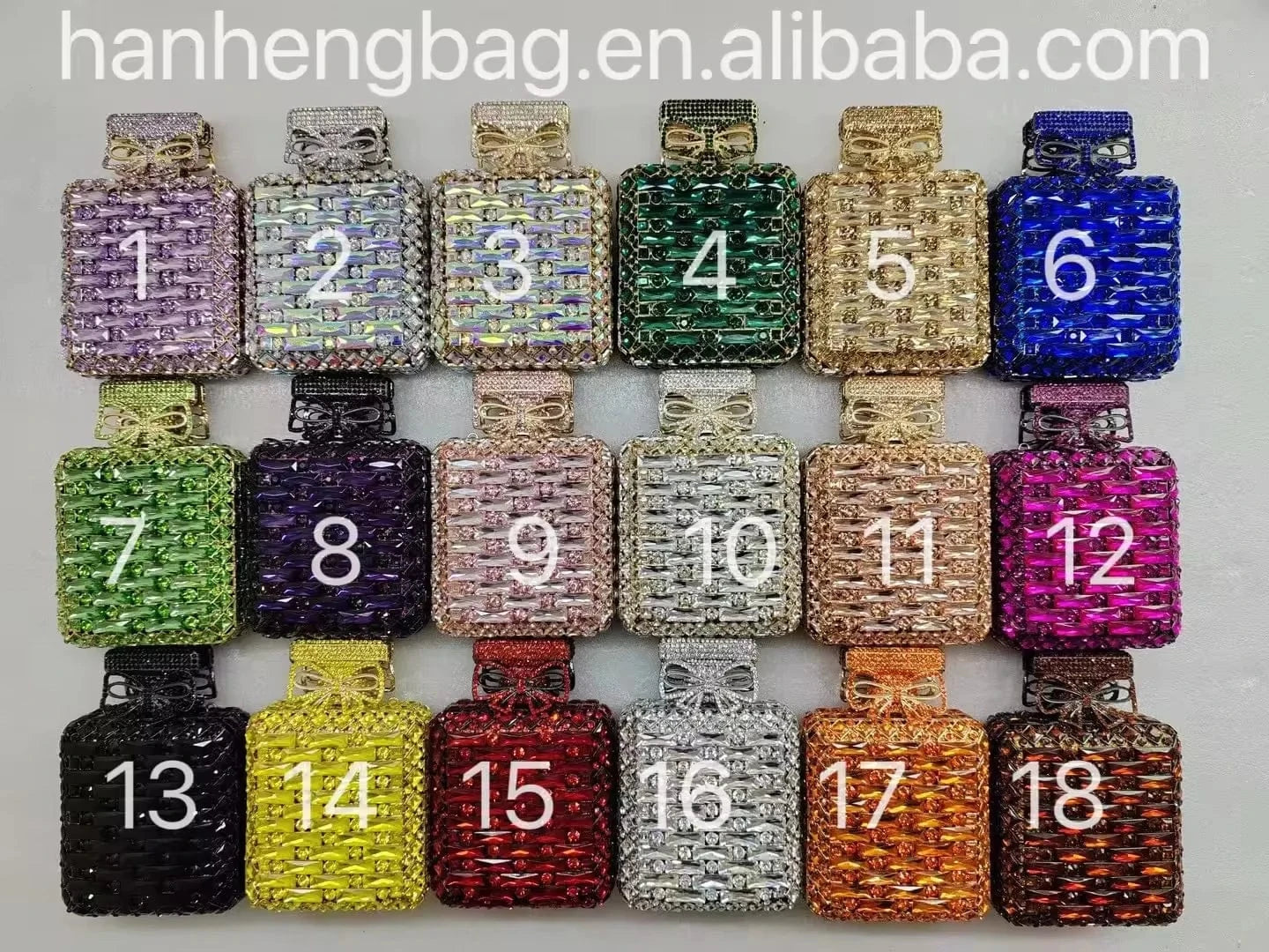 Factory Wholesale Perfume Clutch Bag Wedding Purse Luxury Evening Crystal Party Stone Ladies Clutches Bag for Women