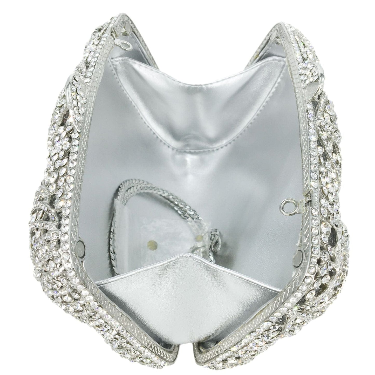 Factory Wholesales Crystal Rhinestone Clutch Bag for Formal Party Evening Handbag Jewel Box Minaudere Dress Purse