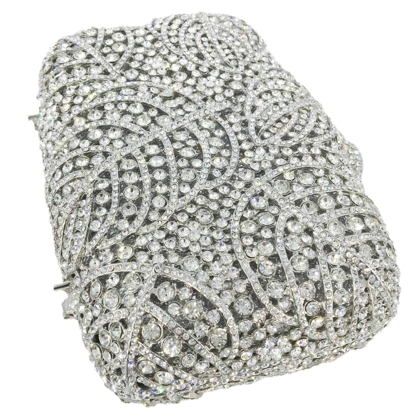 Factory Wholesales Crystal Rhinestone Clutch Bag for Formal Party Evening Handbag Jewel Box Minaudere Dress Purse