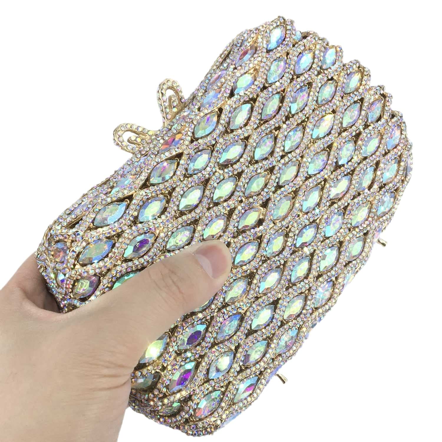 Factory Wholesales Luxury Crystal Rhinestone Clutch Evening Bag for Formal Party Diamond Purse Bridal Bags For Ladies