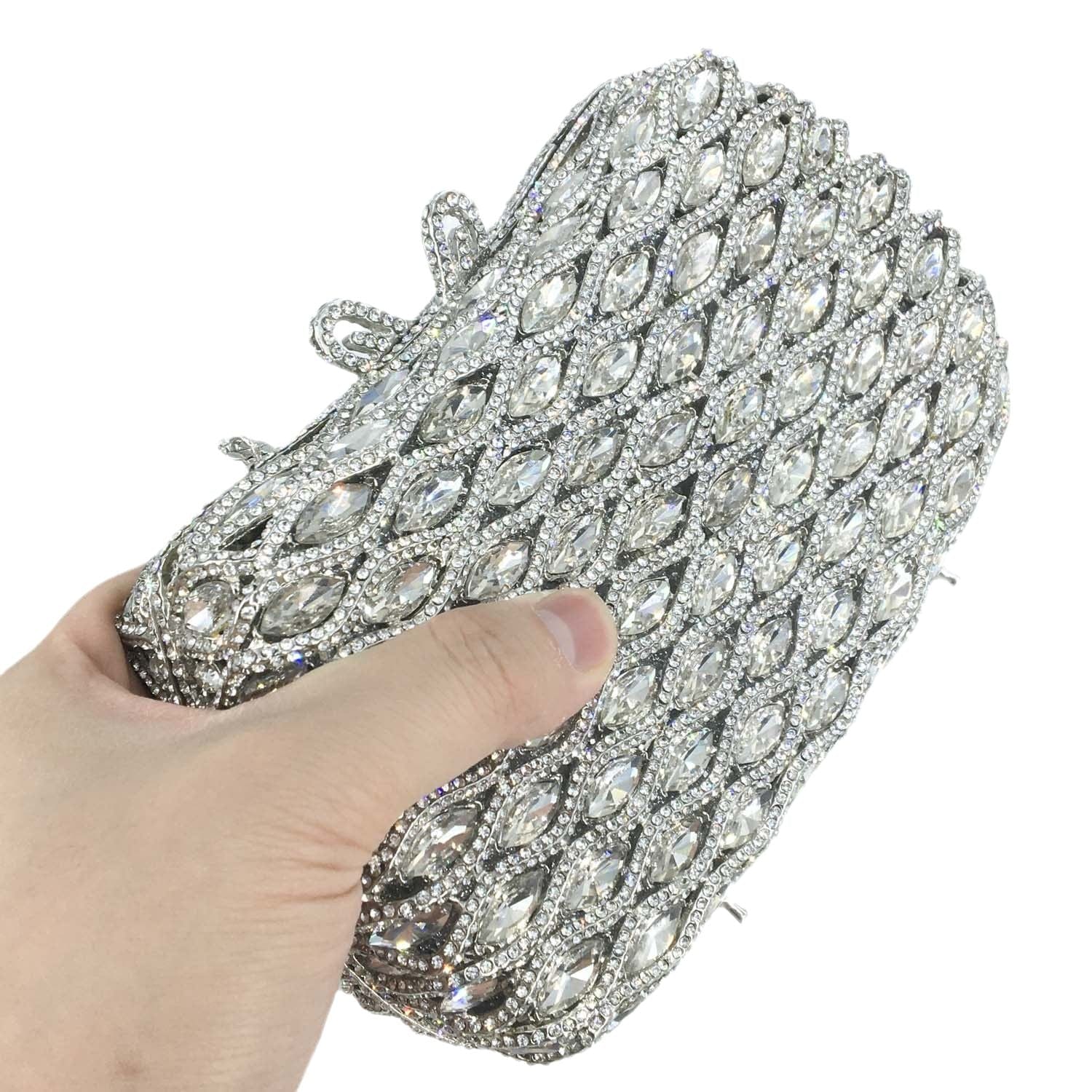 Factory Wholesales Luxury Crystal Rhinestone Clutch Evening Bag for Formal Party Diamond Purse Bridal Bags For Ladies