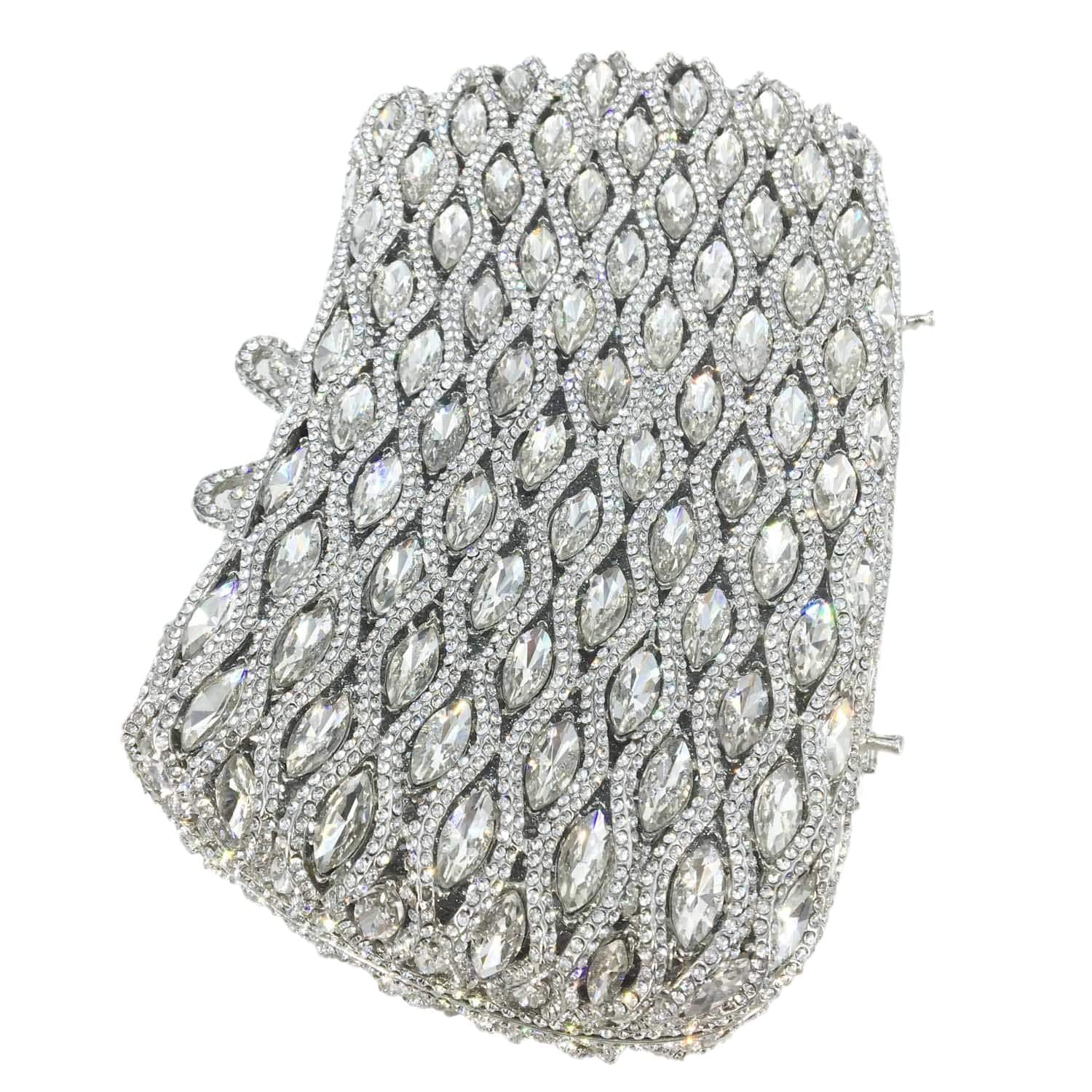 Factory Wholesales Luxury Crystal Rhinestone Clutch Evening Bag for Formal Party Diamond Purse Bridal Bags For Ladies