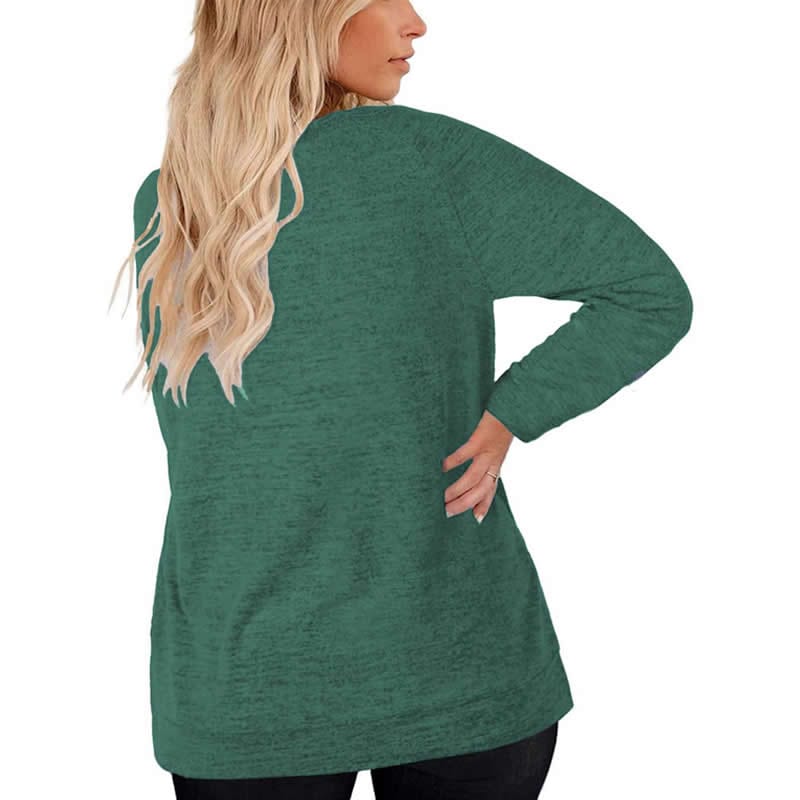 faith Hope Love pattern Plus Size Women's Top Autumn X-Large-5X-Large woman clothes y2k t shirt oversized long sleeve tshirt