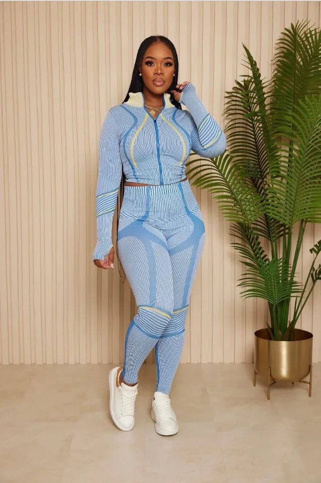 Fall 2023 Fashion Printed Women's Set Long Sleeve T Shirt and Legging Pants Active Wear Yoga Two Piece Sets Tracksuit Outfits