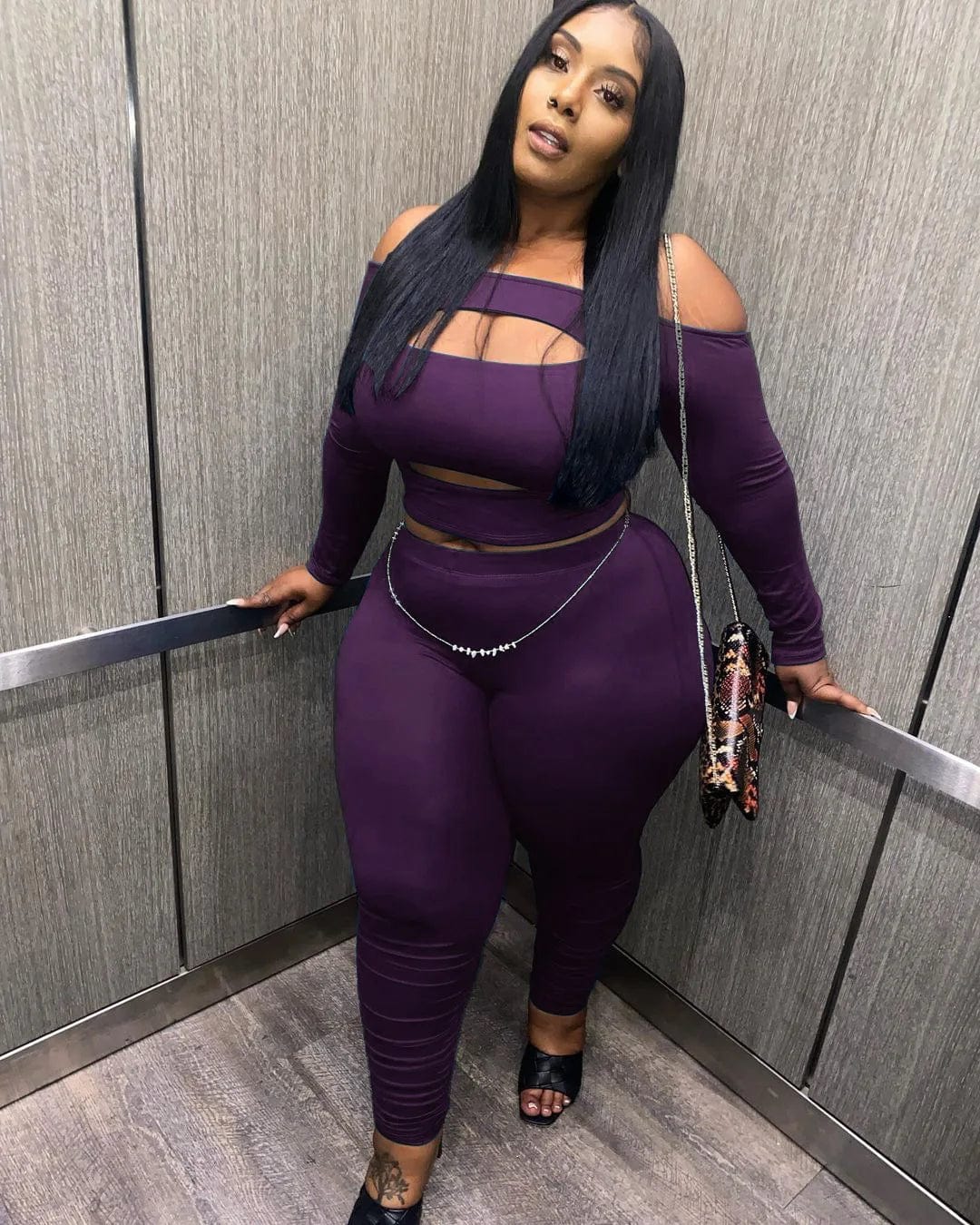 Fall boutique matching sets women sexy plus size casual outfit two piece set