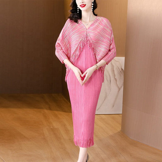 Fall Elegant Indian Pleated Ruffle Plus Size Engagement Birthday Dresses Women's Tiered Elegance Ladys Long Evening Dresses