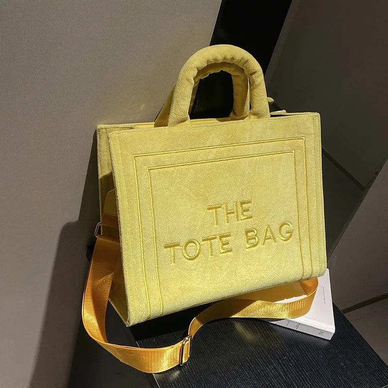 Fall Winter Designer Ladies Large Suede Casual Tote Bags Luxury Velvet Branded The Tote Bags 2022 Ins Fashion Shoulder Purses