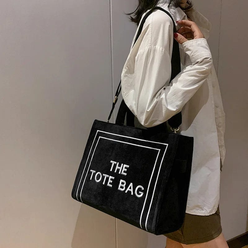 Fall Winter Designer Ladies Large Suede Casual Tote Bags Luxury Velvet Branded The Tote Bags 2022 Ins Fashion Shoulder Purses