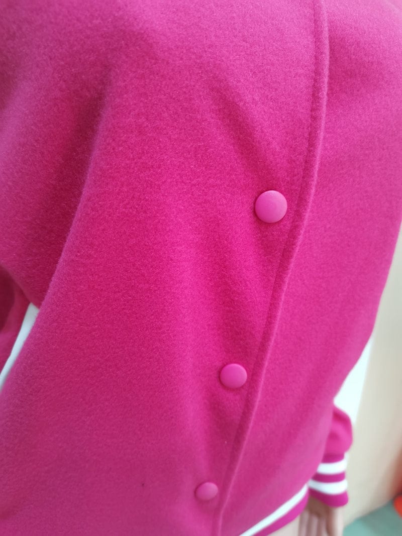 Fall Women Clothes Trendy Women Clothes Woolen Fabric Button Double Thread Jacket