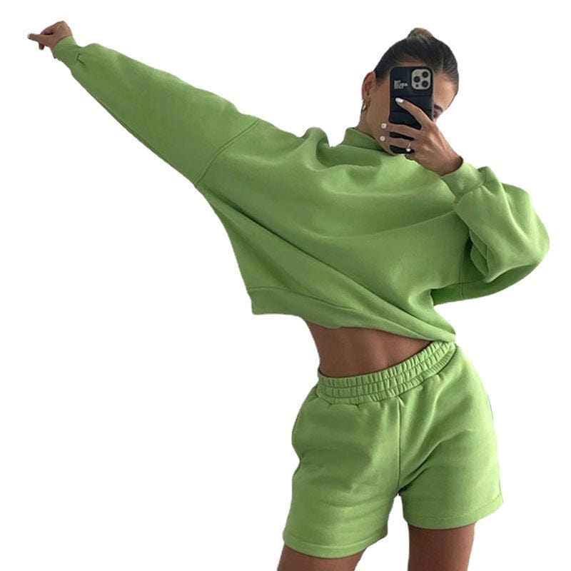 Fall Women's Clothing Loose Two Piece Casual Tracksuit Custom Women Sweater Hoodies Two Piece Set