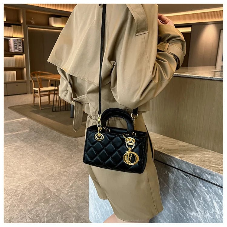 Famous Brand Purses And Handbags Luxury Designer Quilted Tote Bags Diamond Lattice Top Handle Lady Bags Elegant Shoulder Bags