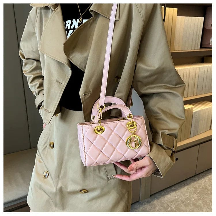 Famous Brand Purses And Handbags Luxury Designer Quilted Tote Bags Diamond Lattice Top Handle Lady Bags Elegant Shoulder Bags