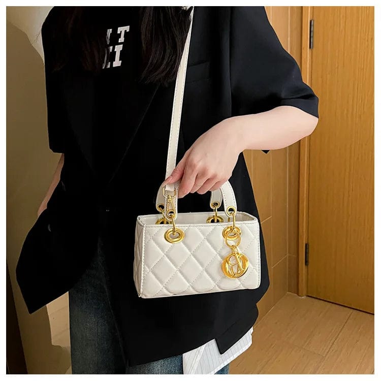 Famous Brand Purses And Handbags Luxury Designer Quilted Tote Bags Diamond Lattice Top Handle Lady Bags Elegant Shoulder Bags