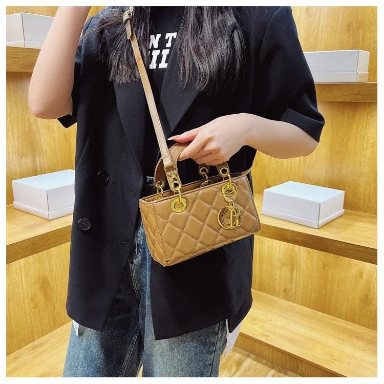 Famous Brand Purses And Handbags Luxury Designer Quilted Tote Bags Diamond Lattice Top Handle Lady Bags Elegant Shoulder Bags