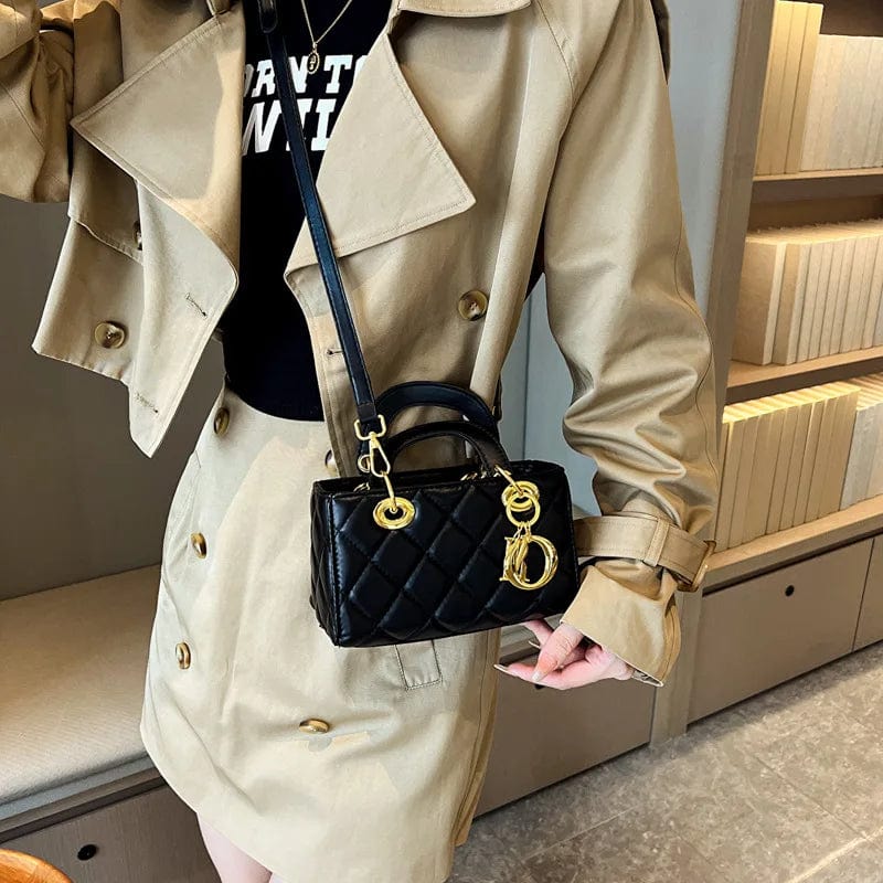 Famous Brand Purses And Handbags Luxury Designer Quilted Tote Bags Diamond Lattice Top Handle Lady Bags Elegant Shoulder Bags