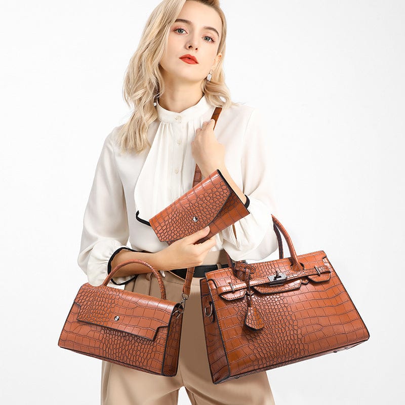 Fashion Bags Women Handbags Ladies Purses And Handbags Label Leather Tote Bag Custom Set Women 3 pcs