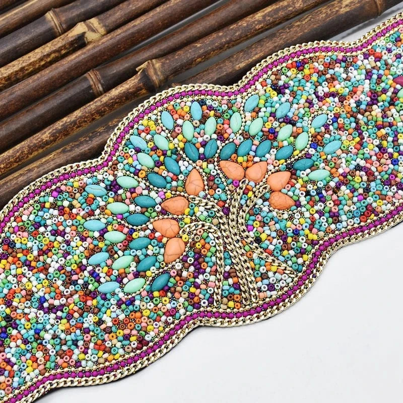 Fashion Bohemian Zulu Beaded Elastic Stretch Adjustable Waist Belt Retro Ethnic Belly Chain Exotic Body Jewelry