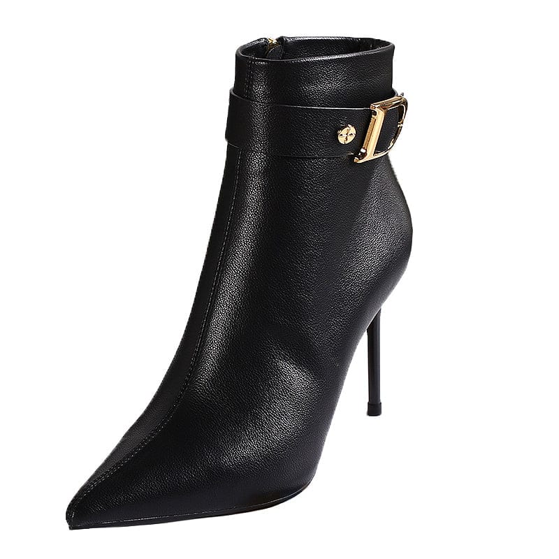 Fashion boots women's super high stiletto thin boots 2023 autumn new pointed toe short boots high heels