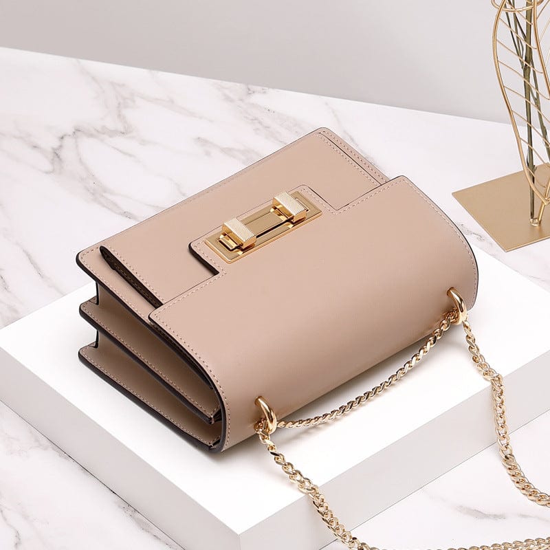 Fashion chain sling bags for women shoulder messenger small square bags for girls fashion genuine leather crossbody bag handbag