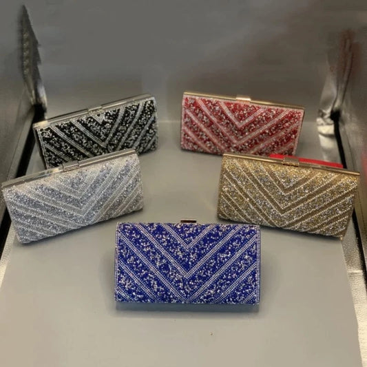 fashion chains unique sequin diamond clutch bag wholesale designer square clutch evening purse