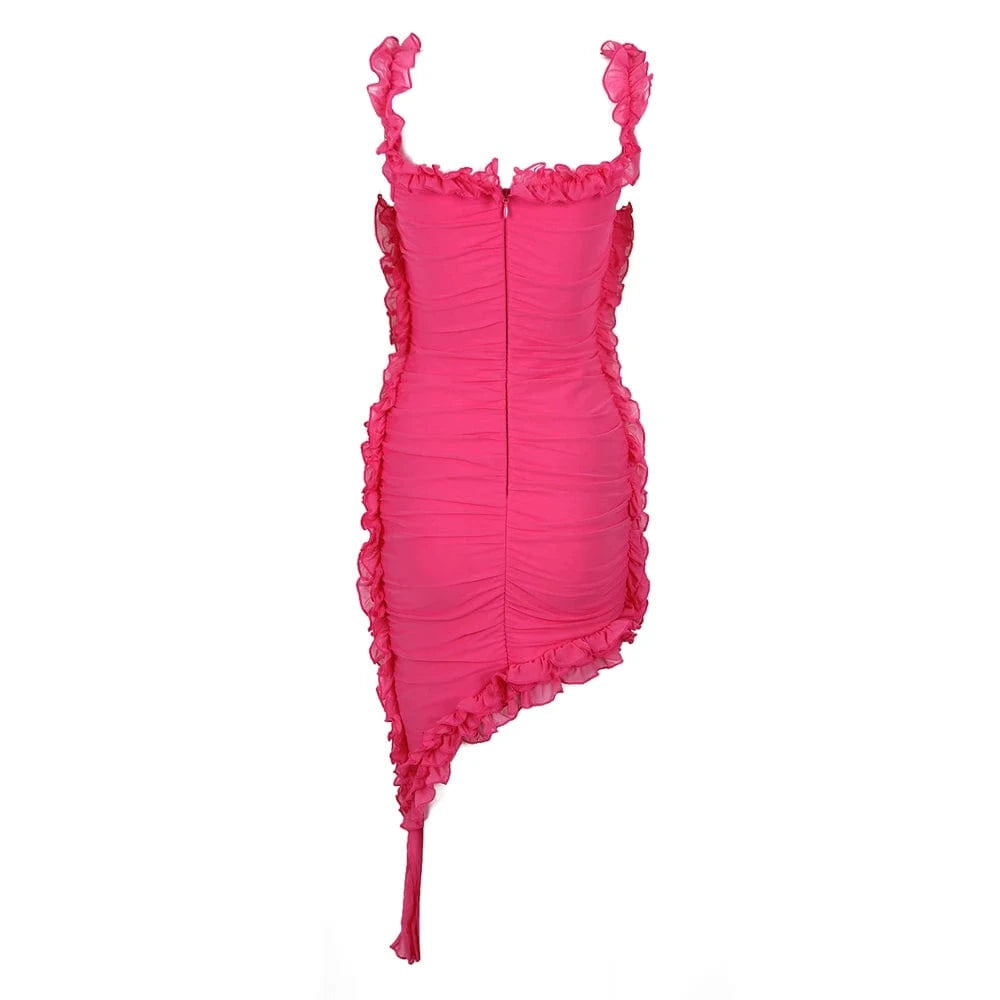 Fashion Clothes Women's Plus Size Dress Elegant Bodycon Sleeveless Mesh Bandage Party Evening Dresses