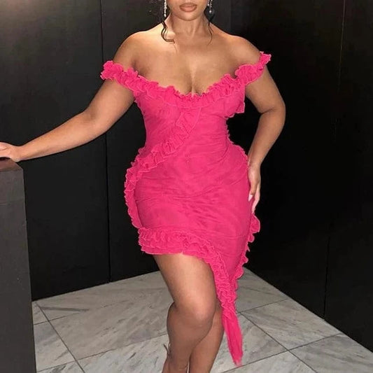 Fashion Clothes Women's Plus Size Dress Elegant Bodycon Sleeveless Mesh Bandage Party Evening Dresses