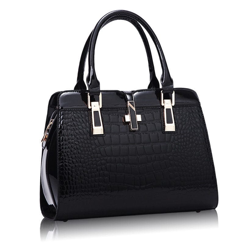 Fashion crocodile ladies shoulder bags vintage PU purse Korea hand bag women leather handbags