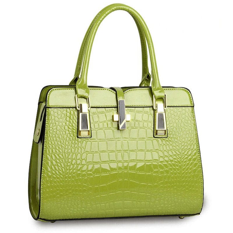 Fashion crocodile ladies shoulder bags vintage PU purse Korea hand bag women leather handbags