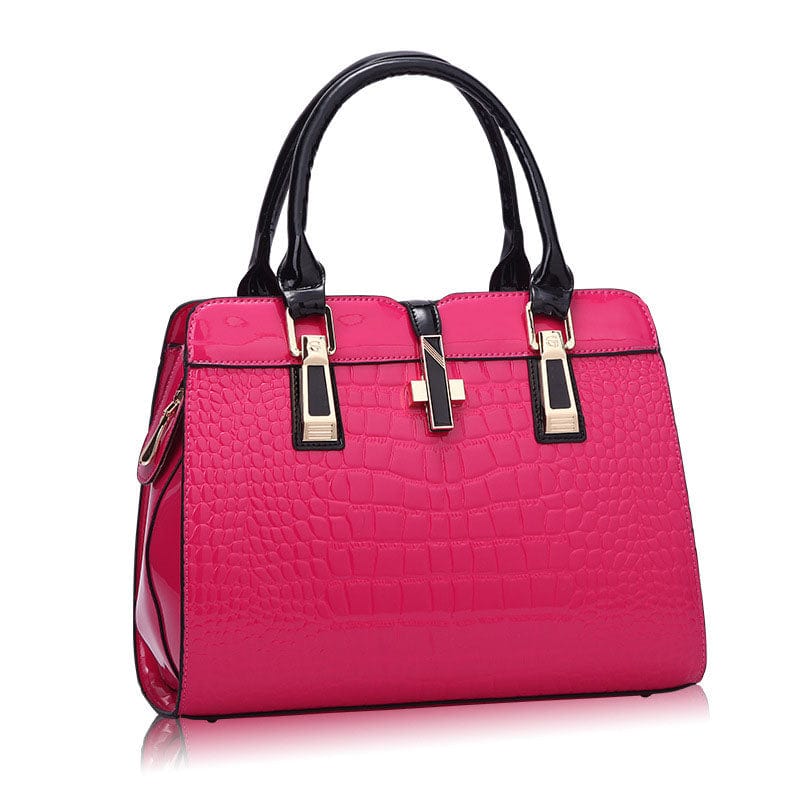 Fashion crocodile ladies shoulder bags vintage PU purse Korea hand bag women leather handbags