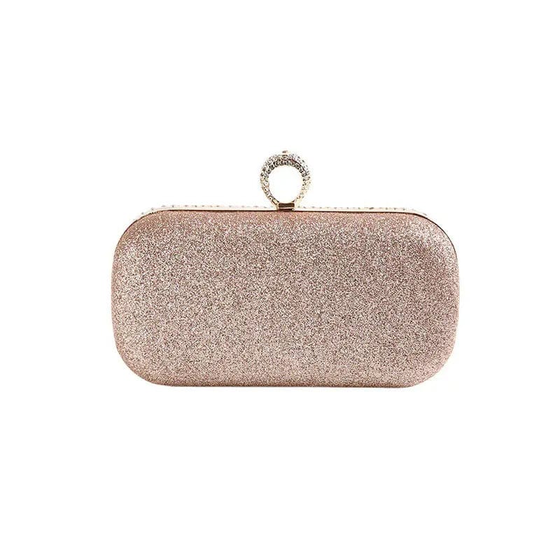 Fashion Design Handmade New Evening Bag mesh Crystal Clutch With Ring Metal Frame For Wedding/banquet/party/porm