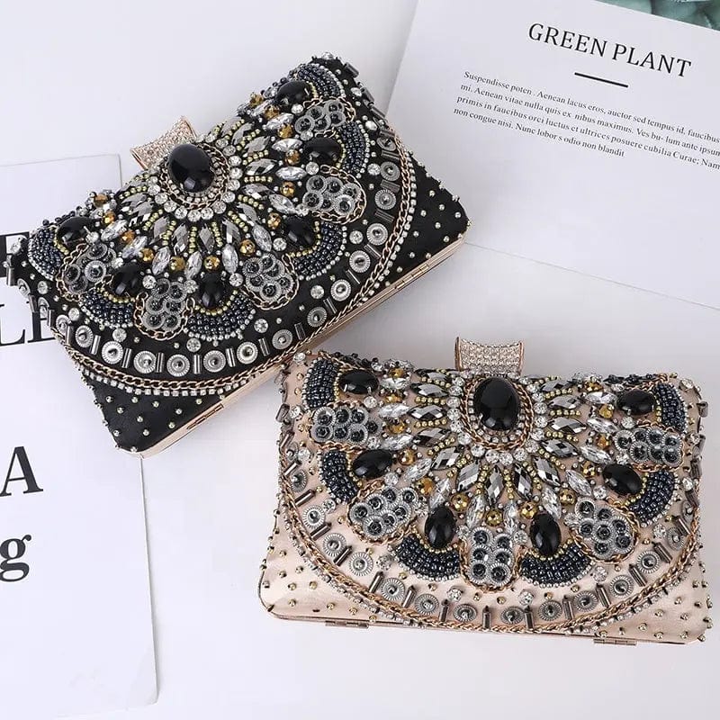 Fashion European And American Beaded Evening Clutch Bag Elegant And Charming Make-up Dinner Ladies Party Bride Embroidered Bag
