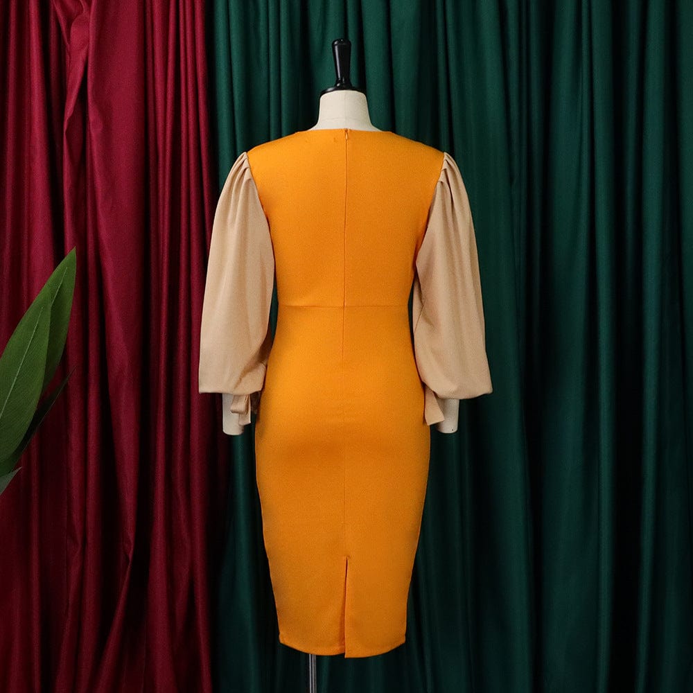 Fashion Fall 2023 Women Clothes Plus Size Dress Elegant Office Lady Business Dress Women Long Sleeve Career Dresses