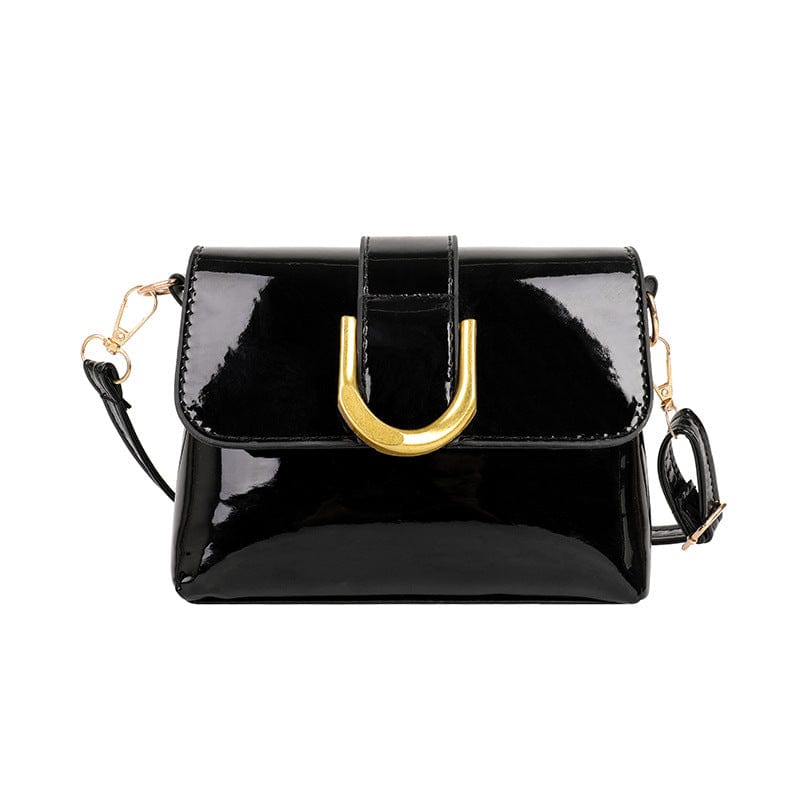 Fashion Glossy Women PU Mini Shoulder Bags Cross Body Bags Pure Color Handbag For Ladies