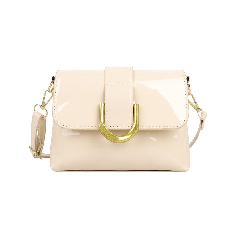 Fashion Glossy Women PU Mini Shoulder Bags Cross Body Bags Pure Color Handbag For Ladies