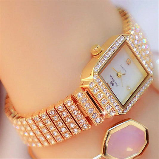 Fashion Gold Plated Wholesale Wristwatch Wedding Party Gift Birthday Bridal Bangle Bracelet Jewels Watch