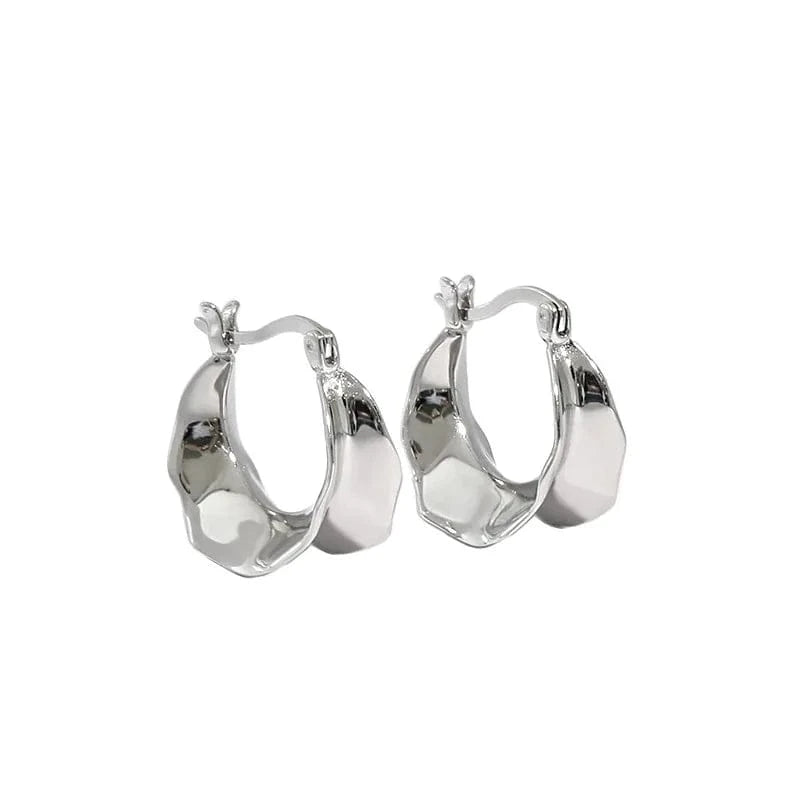 fashion jewelry 925 silver earrings jewelry 18K gold plated sterling silver hoop earrings for women