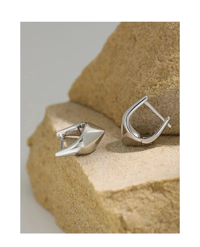 fashion jewelry 925 silver earrings jewelry 18K gold plated sterling silver hoop earrings for women