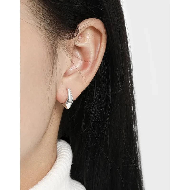 fashion jewelry 925 silver earrings jewelry 18K gold plated sterling silver hoop earrings for women