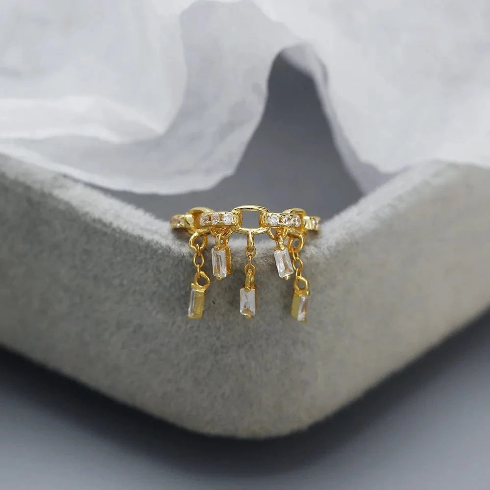 fashion jewelry 925 silver earrings jewelry 18K gold plated sterling silver hoop earrings for women