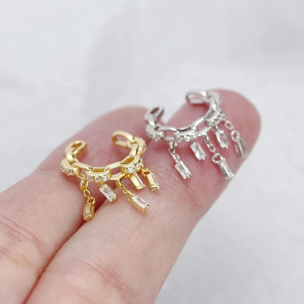 fashion jewelry 925 silver earrings jewelry 18K gold plated sterling silver hoop earrings for women
