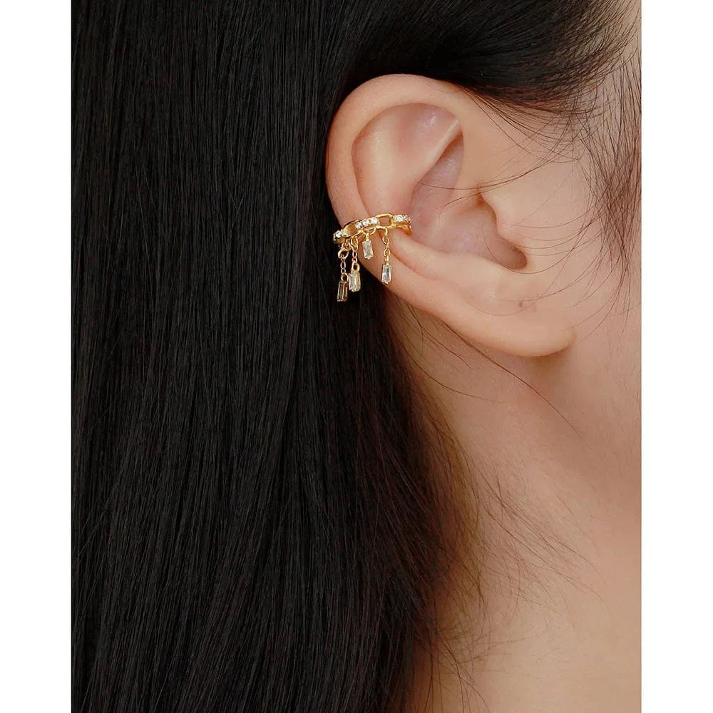 fashion jewelry 925 silver earrings jewelry 18K gold plated sterling silver hoop earrings for women