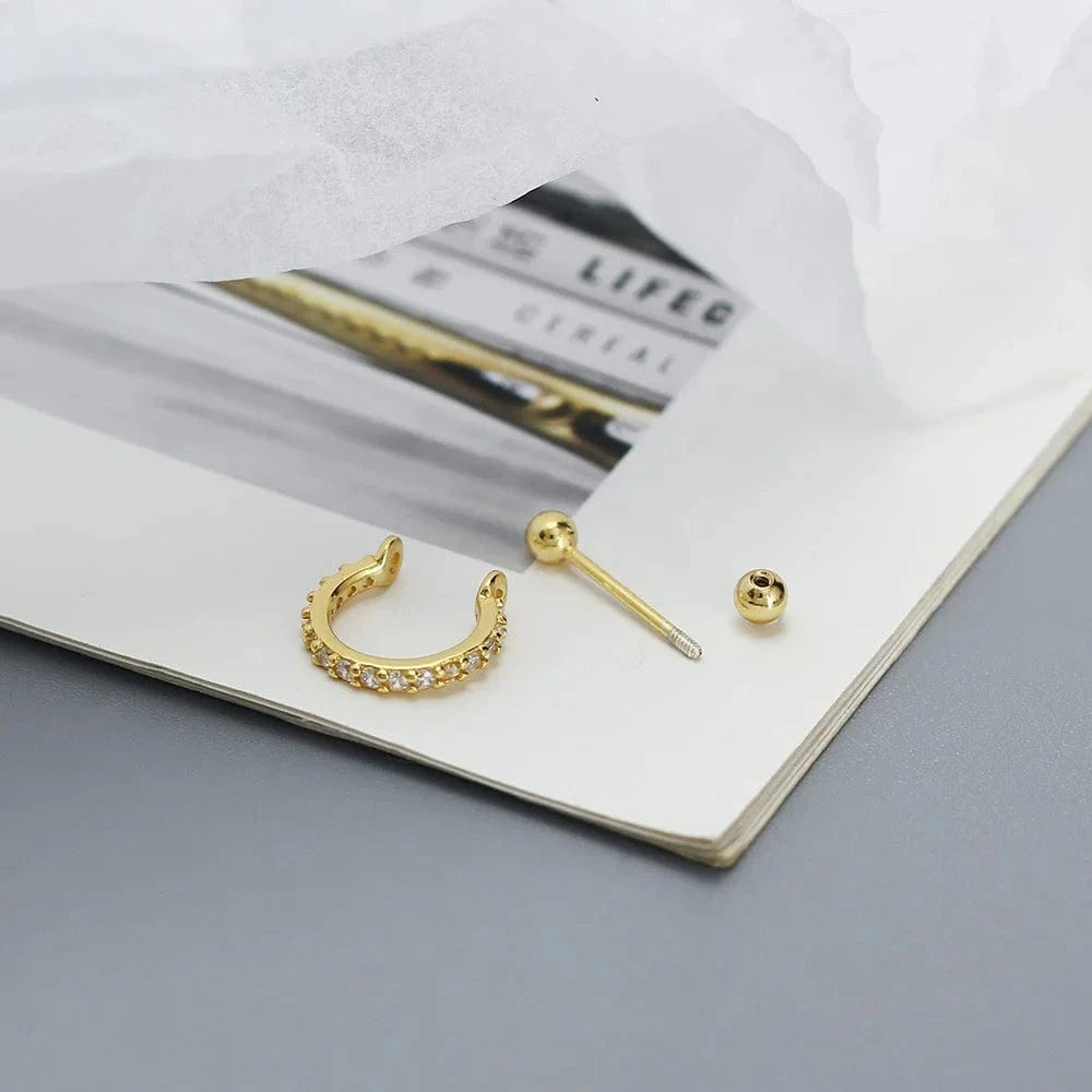 fashion jewelry 925 silver earrings jewelry 18K gold plated sterling silver hoop earrings for women