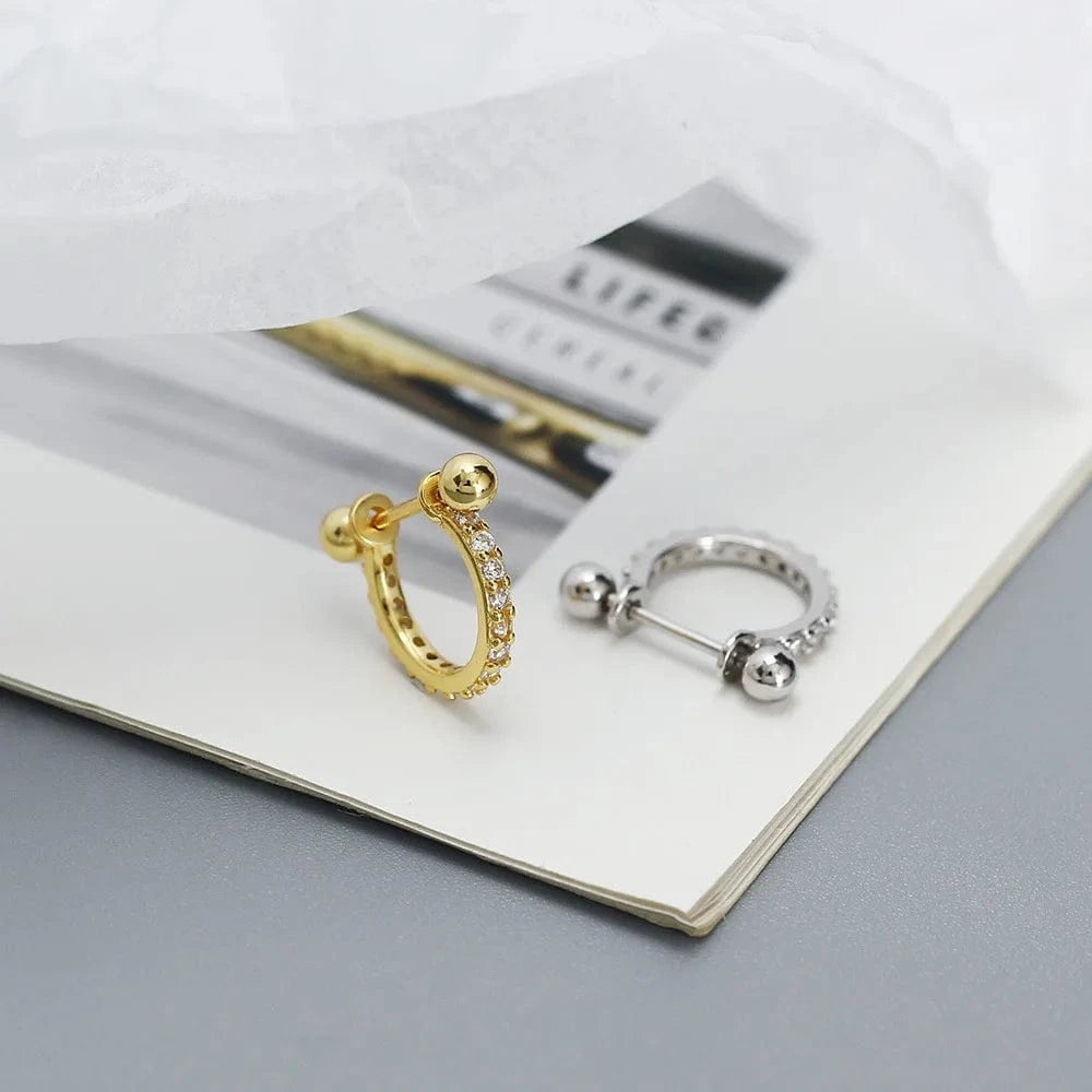 fashion jewelry 925 silver earrings jewelry 18K gold plated sterling silver hoop earrings for women