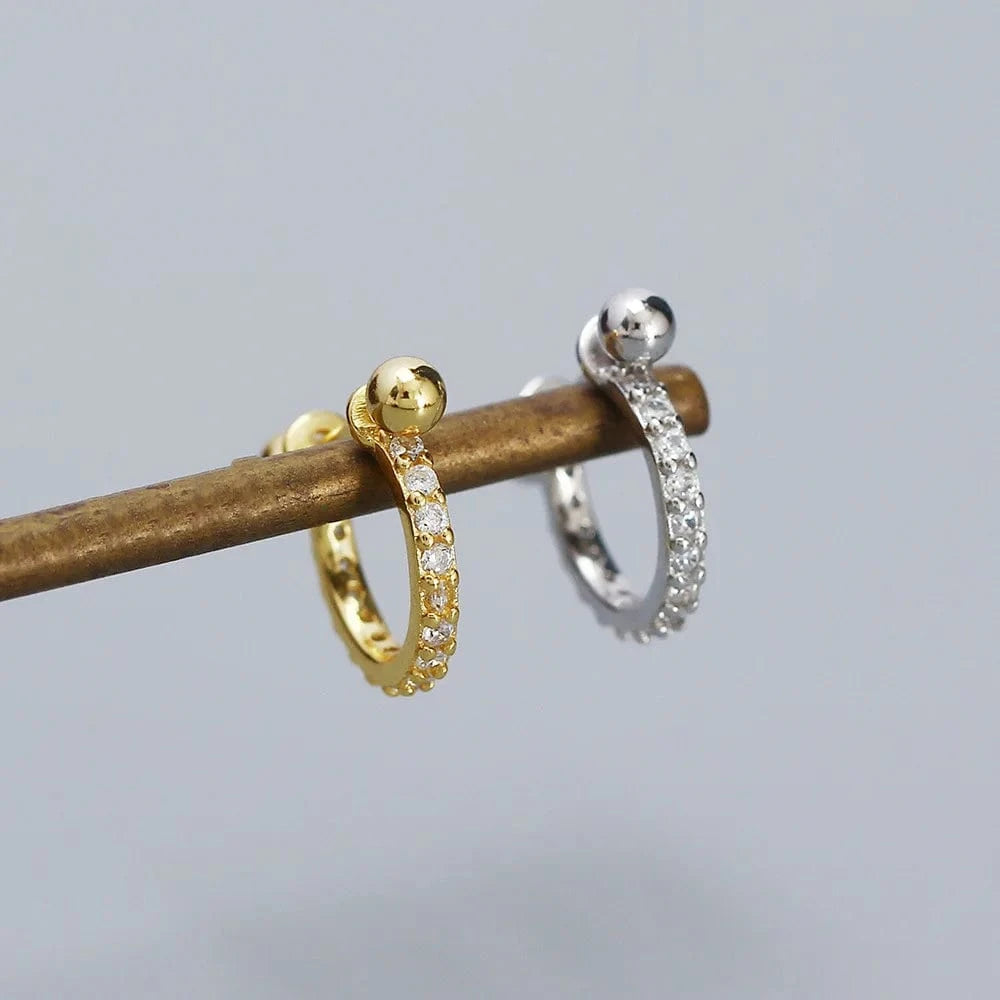 fashion jewelry 925 silver earrings jewelry 18K gold plated sterling silver hoop earrings for women