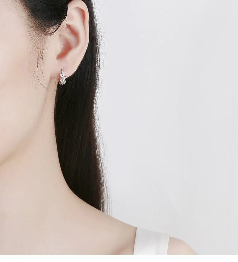 fashion jewelry 925 sterling silver statement earrings geometric leaves leaf shape zircon gold plated hoop earrings women