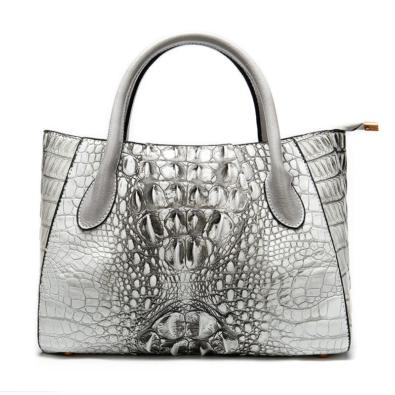 Fashion Ladies Crocodile Pattern Genuine Leather Vintage Handbag Large Capacity Women Shoulder Bag Wholesale Shopping Luxury Bag