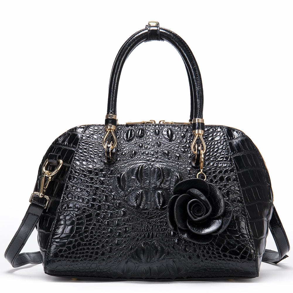 Fashion Ladies Crocodile Pattern Genuine Leather Vintage Handbag Large Capacity Women Shoulder Bag Wholesale Shopping Luxury Bag