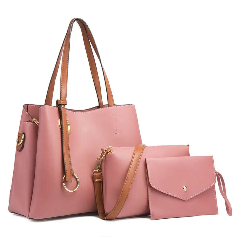 Fashion Lady Business Laisure Laptop Bag Wallet PU Purse Handbags Artificial Leather Customized Blue Woman Handbag Tote Bag Set