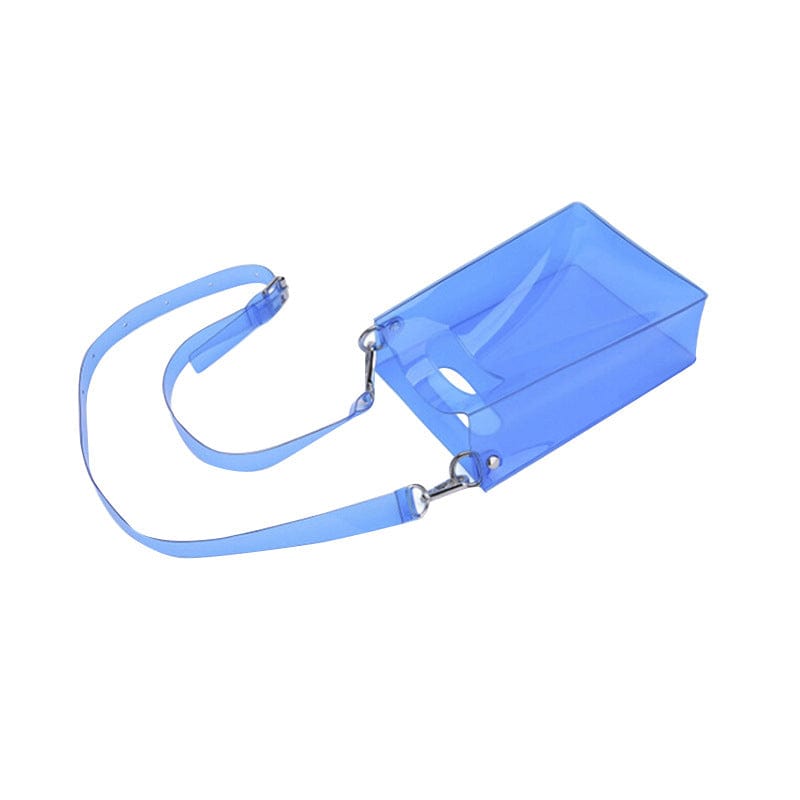 Fashion Letter Printed Mini Shoulder Messenger Bag Transparent Pvc Handbags Women Clear Jelly Purse Fashion Girl Purses