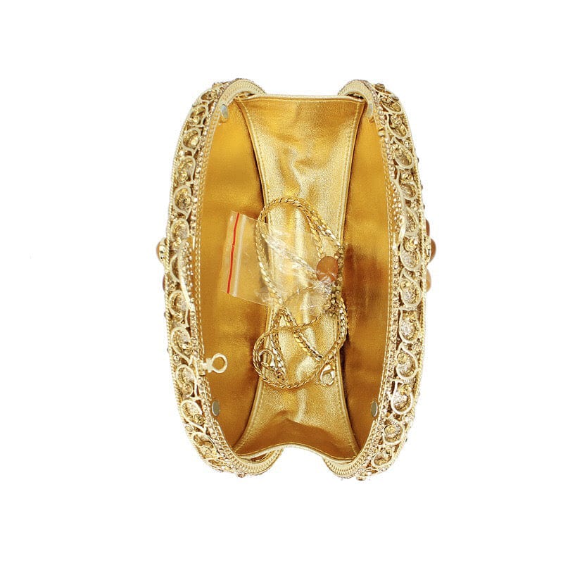 Fashion Luxury Agate Stone Clutch Bag Golden Chain Party Wedding Purse Women Rhinestone Evening Female Dinner Dress Handbag